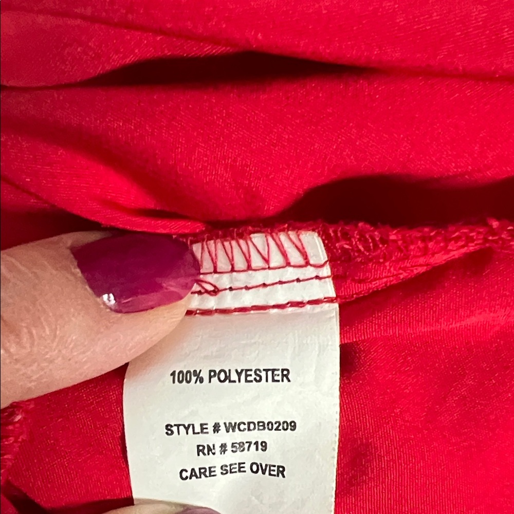 Notations Vibrant Red Button-Front Blouse - image 6